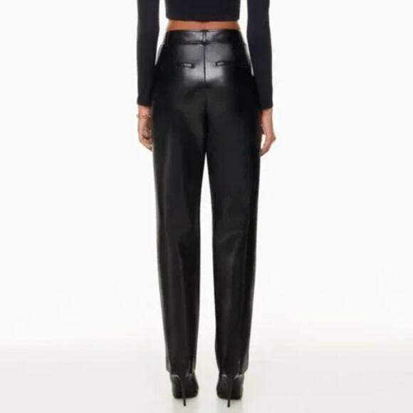 Babaton Vegan Leather Set: Pelli Shirt Jacket & Command Pants in Black Size XS/6 - Picture 5 of 14